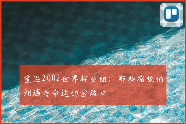 重温2002世界杯分组:那些宿敌的相遇与命运的岔路口