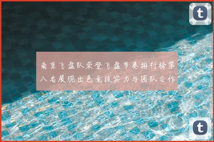 南京飞盘队荣登飞盘节奏排行榜第八名展现出色竞技实力与团队合作精神